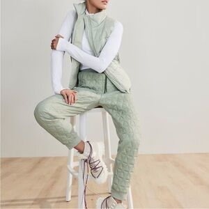 Athleta Quilted Solstice Olive Joggers